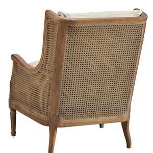 Silla Ocasional de Roble Macizo con Mimbre Doble en los Lados y Respaldo - Product Image 3