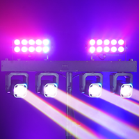 Barre de lumière LED Crank Stand avec 4 projecteurs LED mobiles RGBW 20W et 2 projecteurs LED Par Strobe, pour DJ, club, extérieur et scène portable