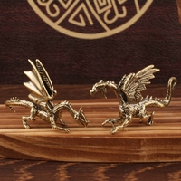 Artisanat en métal, statue de dragon en laiton, moulage, découpe, impression, décoration d'intérieur, petit ornement de bureau