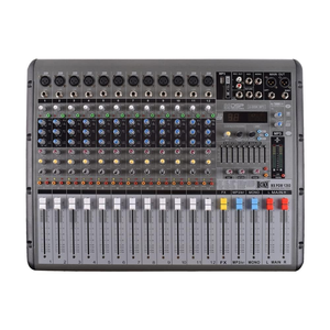 มิกเซอร์เสียงระดับมืออาชีพพร้อมเอฟเฟกต์ในตัว มิกเซอร์เสียง 10 ช่อง พร้อม EQ 3 แบนด์ จอแสดงผล LED อินเทอร์เฟซ USB สำหรับงานดีเจบนเวที - Product Image 1