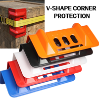 Protecteur d'angle en plastique robuste en forme de V, protection antidérapante des bords, protège les palettes et les marchandises sur plateau lorsqu'elles sont attachées avec des sangles.