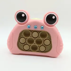 Machine de jeu de poussée de vitesse mignonne Jeu de poussée rapide Light Up Pops Whack A Mole Fidget Toys Quick Push Bubble Pop pour les enfants