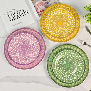 Modern Light Luxury Minimalist Bone China 2-Piece Eco-Friendly Dinner & Dessert <b>Plate</b> Dish Set with Customized Logo and Gift Box - Product Image 1