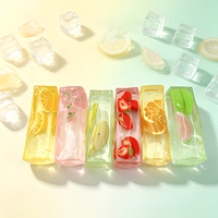 Vaseline Fruit Ice Cube Squishy Toy Clear Jelly TPR Fidget Toy Vormbaar Non Rebound Squeeze Stress Relief Decompressie Speelgoed