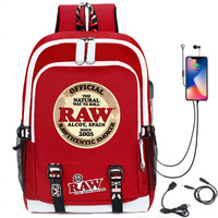 Tas Ransel Pria Berkualitas Tinggi untuk Perjalanan, Motif Toko Rokok, Fashion Streetwear, Cookie, Backwoods, RAW, Kartun Anime, Bahan Oxford, Dilengkapi USB
