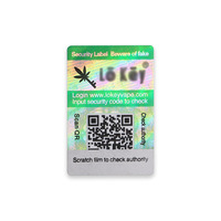 Autocollant holographique 3D anti-contrefaçon avec code QR à gratter en vinyle personnalisé