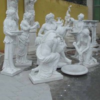 Stock personnalisé de haute qualité en marbre blanc grec classique Dieu Statue Apollon et Daphné Sculpture