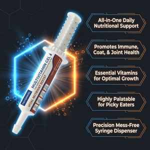 Gel Multivitaminico OEM <span class=keywords><strong>per</strong></span> Animali Domestici, Integratore Nutrizionale Quotidiano in <span class=keywords><strong>Pasta</strong></span> <span class=keywords><strong>per</strong></span> <span class=keywords><strong>Gatti</strong></span> e Cani, Supporto <span class=keywords><strong>per</strong></span> Vitalità e Sistema Immunitario, in Siringa - Product Image 1