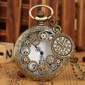 <span class=keywords><strong>Montre</strong></span> de poche évidée avec pendentif vintage Gear & Compass - Product Image 1