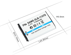 Pin Máy Ảnh Kỹ Thuật Số <span class=keywords><strong>Samsung</strong></span> 1100MAh SLB-1137D SLB 1137D SLB1137D Pin Máy Ảnh Cho <span class=keywords><strong>SAMSUNG</strong></span> TL34HD NV106 HD I85 I100 NV103 - Product Image 1