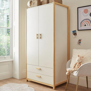 Quần áo hiện đại tủ quần áo phòng ngủ đôi cửa trượt tủ quần áo 2 nhân đôi treo đường ray kệ lưu trữ tủ cho phòng ngủ - Product Image 6