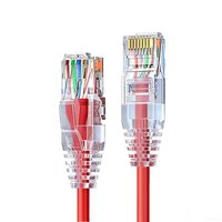 Cable Ethernet UTP Cat6a Delgado de Cobre Puro 23AWG RJ45 de Alta Velocidad para Centro de Datos, Rack de Servidores y Red LAN
