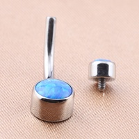 Opale F136 anneau de ventre en titane bijoux de corps Piercing ventre opale Piercing femme ventre Piercing bijoux de corps