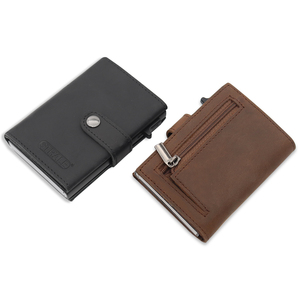 Precio al por mayor diseño libre personalizar Logo 100% genuino <span class=keywords><strong>vaca</strong></span> ocultar Crazy Horse billetera de cuero para los hombres - Product Image 3