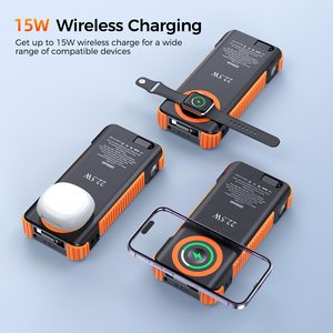 Cargador Solar Portátil <span class=keywords><strong>de</strong></span> 20000mAh con Cable Retráctil y Carga Inalámbrica para <span class=keywords><strong>Viajes</strong></span> al Aire Libre - Product Image 3