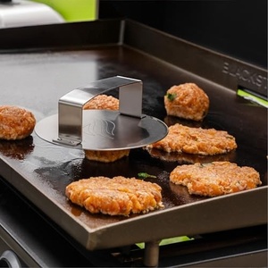 Presse à hamburgers robuste de qualité supérieure – Accessoire de grillade pour hamburgers écrasés et cuisson au barbecue - Product Image 5