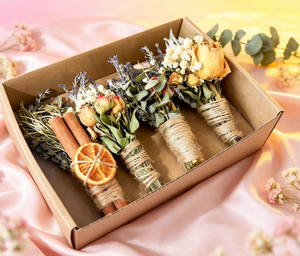 Kit de Purificación y Meditación Artesanal de Alta Calidad con Aroma a Rosa, Canela, Naranja Dulce, Salvia Blanca, Sándalo Peruano y Lavanda - Product Image 4