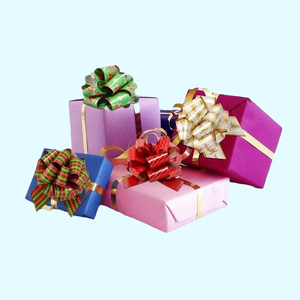 โบว์ผูกของขวัญ งานแต่งงาน คริสต์มาส โบว์ผูกของขวัญพร้อมริบบิ้น ดอกไม้ ตัวอย่างฟรี พลาสติก วันวาเลนไทน์ ลายดอกไม้ - Product Image 6