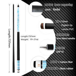 Taco de Billar de Fibra de Carbono con Punta de 12mm, Agarre Antideslizante, Portátil, Juego de Billar de Nueve Bolas, Ligero y Personalizable - Product Image 4