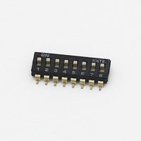 Venta Directa de Fábrica, Interruptor DIP/SMT ZBBM-02 Negro, Montaje en Superficie, Chapado en Oro, Paso de 2.54 mm, IP20, CA 2000V, 300mA, 2-12 Posiciones