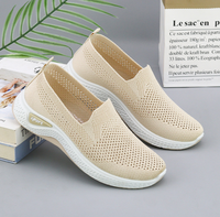 Chaussures de sport pour femmes en tissu tricoté respirant, couleurs variées, marque OBM