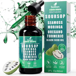 OEM Soursop Bitters Líquido 10 en 1 con Musgo Marino, Moringa, Cúrcuma, <span class=keywords><strong>Ashwagandha</strong></span> |   Gotas Herbales para el Bienestar |   2 onzas líquidas - Product Image 1