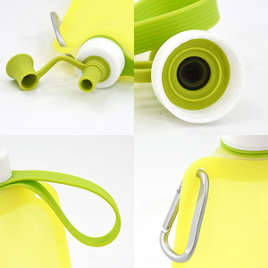 Bouteille d'eau pliable en silicone personnalisable, sans BPA, écologique, légère et portable - Product Image 3