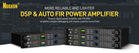 Amplificateur DSP professionnel Nuoxun 1U 4 canaux 800W avec impédance 4 ohms, boîtier métallique, audio haute résolution pour systèmes de son surround