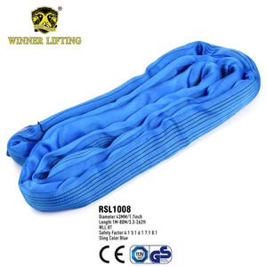 ポリエステル<span class=keywords><strong>8</strong></span>トンラウンドスリングベルトフラット/エンドレスパターンリフティングウェビングスリング - Product Image 1