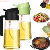 Dropshipping Fulfillment Agent 2025 Portable Plastic 2 in1Oil Spray Bottle Kitchen Barbecue Cooking Tool