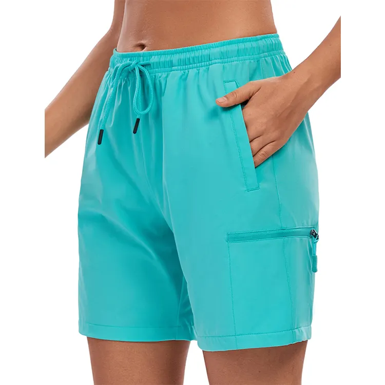 Hot Selling Women's 7" Hiking Shorts Quick Dry Lightweight Cargo Pockets Outdoor Summer Golf Athletic Shorts