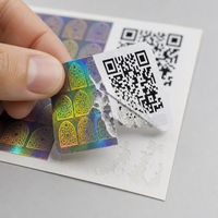 Étiquette de sécurité holographique personnalisée, code QR en forme d'arche, autocollant anti-contrefaçon inviolable pour l'emballage de parfums et de cosmétiques