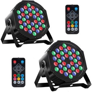 ไฟพาร์ LED RGBWA UV 36x3W สำหรับเวที พร้อมรีโมทคอนโทรล ใช้ได้ทั้งในร่มและกลางแจ้ง เหมาะสำหรับงานปาร์ตี้ ดิสโก้ - Product Image 1