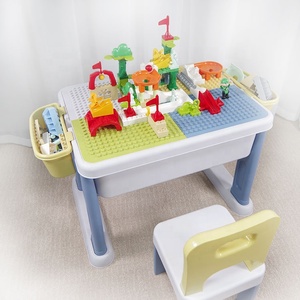 Ukboo大城市Diy活动生日餐桌装饰积木大块底板积木游戏桌带储物 - Product Image 2