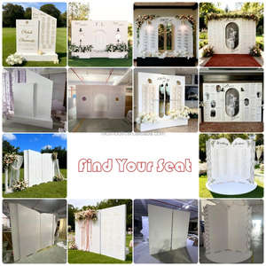 SMOOTH PVC Wedding Backdrop White Acrylic Arch Backdrop Stand book shape 3D Wedding Backdrop Stage Decoration - Product Image 3