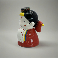 Céramique traditionnelle chinoise mignonne petite fille tirelire articles de décoration chinois peints à la main pour la maison ou la décoration