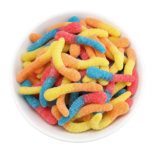 Caramelos al por Mayor Lechao, Gomitas con Forma de Gusanos de Colores, Sabor Agridulce y Afrutado, HALAL - Product Image 2