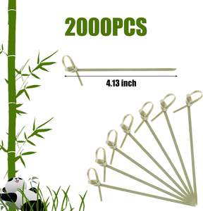 Wholesale Cocktail Bamboo Knot Pick Skewers Toothpicks for Fruit Premium Product for Parties and Events - Product Image 4