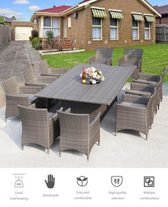 10 Chiếc Ghế Ăn + 1 Chiếc Bàn Đồ Nội Thất Phòng Khách Sân Vườn Bộ Đồ Nội Thất Sân Vườn Bàn Bên Ngoài - Product Image 3