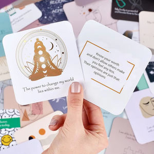 <span class=keywords><strong>Gioco</strong></span> di carte di affermazione personalizzabile ad alta quantità <span class=keywords><strong>domande</strong></span> personalizzate per l'affermazione della salute mentale carte stampa mazzo di carte - Product Image 2