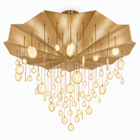 Lustre LED long moderne personnalisé Senfey avec hauteur réglable pour l'éclairage de grands projets tels que les atriums d'hôtels et les escaliers