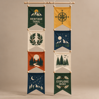 Drapeau queue de pie en polyester imprimé sur mesure, guirlande de bannières suspendues, guirlande de drapeaux, décorations publicitaires et promotionnelles