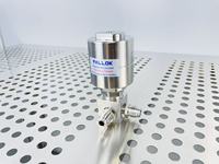 Válvula de Diafragma Neumática VALLOK de Acero Inoxidable 316L UHP de 1/4'' con Sello Frontal VCR para Sistema de Suministro de Aceite para Semiconductores, 3 Años de Garantía