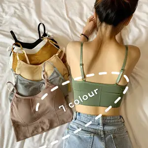 Women's Seamless Underwear Wrapped Around The Chest Beauty Back Strap Base with A Girl's Sports Vest Bra