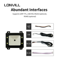 LONVILL Module de lecteur de codes-barres Rs485 intégré Scanner de codes-barres à code Qr intégré à longue portée