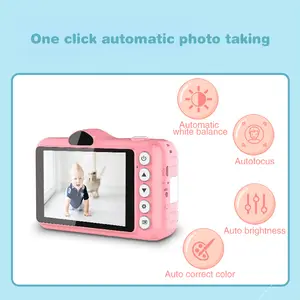 Детская перезаряжаемая цифровая мини-камера HD 2,0 дюйма мультяшная Милая Детская уличная Водонепроницаемая фотокамера