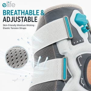 E-Life MKNFA60 Supporto per <span class=keywords><strong>Ginocchio</strong></span> Professionale CE con Regolazione, Molla a Spirale Bilaterale per Infiammazioni Croniche e Distorsioni Muscolari - Product Image 4