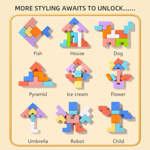 Jouet éducatif multifonctionnel en plastique ABS sur le thème du cerf pour blocs de puzzle, jouet d'apprentissage précoce pour les enfants - Product Image 5