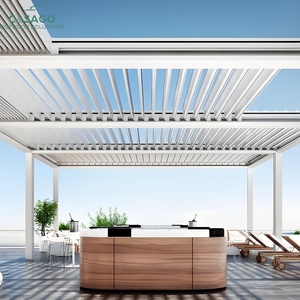 Toldo Retráctil de Alta Gama - Pérgola Eléctrica para Jardines y Yates, Pérgola de Aluminio, Solución para Exteriores Resistente a la Intemperie - Product Image 1