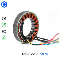 Moteur de bras articulé de robot CubeMars RI80 V2.0 KV75 à couple de dentition inférieur, BLDC sans cadre, pour articulation robotique